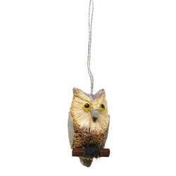Item 440068 GREY LONG EARED OWL ORNAMENT