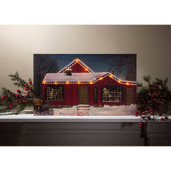 Item 455254 Lighted Christmas Storefront Canvas Print