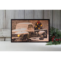 Item 455423 Lighted Merry Christmas Classic Truck Canvas Print