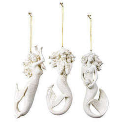 Item 455454 White Mermaid Ornament