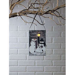 Item 455526 Lighted Snow Welcome Ornament