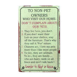 Item 455534 Non-pet Owners Rules Sign