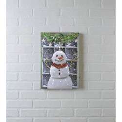 Item 455551 Lighted Snow Happy Snowing Canvas Print