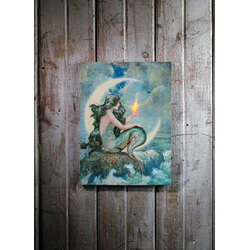 Item 456062 Lighted Moon Mermaid Canvas Print