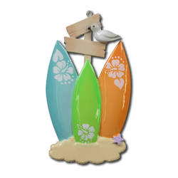 Item 459013 Surfboard Family of 3 Ornament