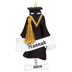 Item 459034 thumbnail Graduate Cap & Gown With Diploma Ornament