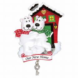 Item 459054 Our New Home Polar Bear Couple Ornament