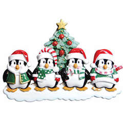 Item 459098 Penguin Family of 4 Ornament