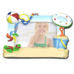 Item 459126 First Day at the Beach Photo Frame Ornament