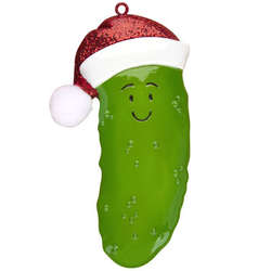 Item 459136 Christmas Pickle With Santa Hat Ornament