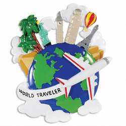 Item 459223 World Traveler Globe Ornament