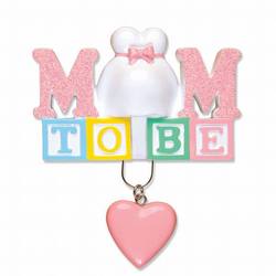 Item 459239 Mom To Be Text With Heart Ornament
