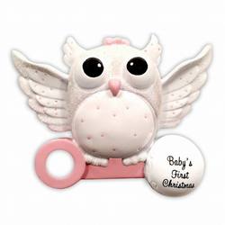Item 459249 Baby's First Christmas Girl Owl Ornament