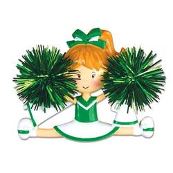 Item 459252 Green Cheerleader Ornament