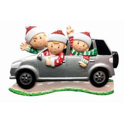 Item 459301 SUV Family Of 3 Ornament