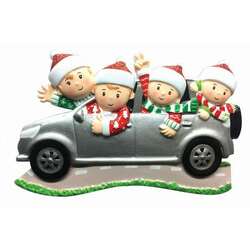 Item 459302 SUV Family of 4 Ornament
