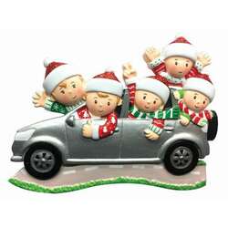 Item 459303 SUV Family of 5 Ornament