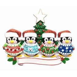 Item 459309 Ugly Sweater Family of 4 Ornament