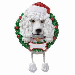 Item 459359 White Poodle Ornament
