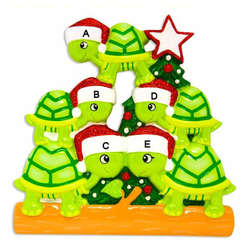 Item 459466 Turtle Family of 5 Ornament