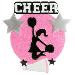 Item 459467 Pink Cheer Is Life Silhouette Ornament