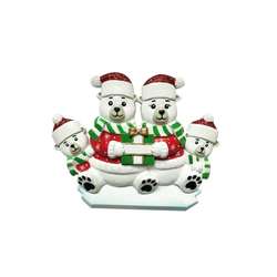 Item 459480 Polar Bear Family of 4 Ornament