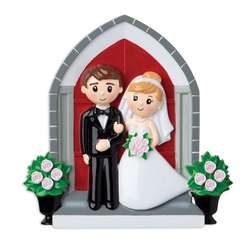 Item 459501 thumbnail Wedding Couple With Church Ornament