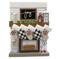 Item 459548 Fireplace Mantle Family Of 5 Ornament