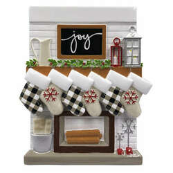 Item 459549 Fireplace Mantle Family Of 6 Ornament