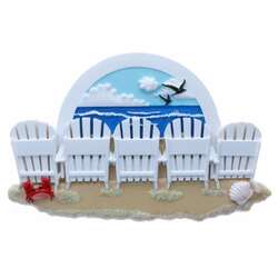 Item 459592 Beach Chairs Family Of 5 Ornament
