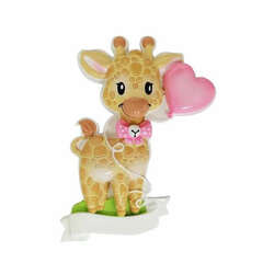 Item 459729 Baby's First Giraffe Pink Ornament