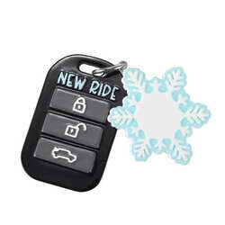 Item 459741 Key Fob With Dangling Snowflake Ornament