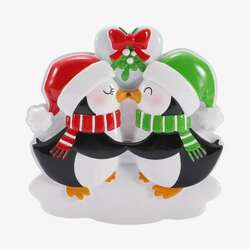 Item 459789 Cute Mistletoe With Kissing Penguins Ornament
