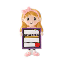 Item 459798 thumbnail First Day Of School Banner For Girl Ornament