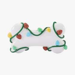Item 459805 Dog Bone Wrapped In Lights Ornament