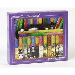 Item 473030 Cat Bookshelf 1000pc Jigsaw Puzzle