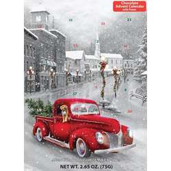 Item 473049 Holiday Ride Red Truck Chocolate Advent Calendar