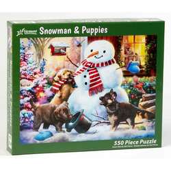 Thumbnail Snowman and Puppies Jigsaw Puzzle