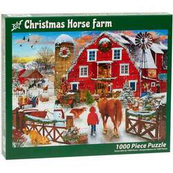 Item 473191 Christmas Horse Farm Jigsaw Puzzle 1000pc