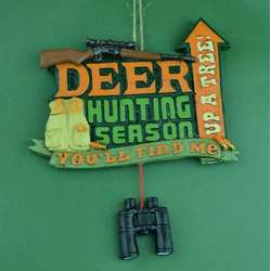 Item 483016 Deer Hunter Up Ornament