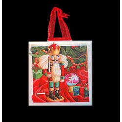 Item 483077 Holiday Nutcracker Canvas Print Ornament