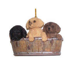 Item 483267 Puppies In Basket Ornament