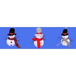 Item 483515 Snowman With Black Hat/Gray Hat Ornament