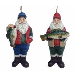 Item 483594 Fisherman Santa Ornament