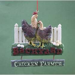 Item 483628 Backyard Chickens Ornament