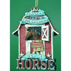 Item 483629 Horse/Barn Ornament