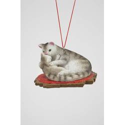 Item 483840 Gray Cat With Kitten Ornament