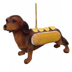 Item 483863 Dog With Hot Dog Costume Ornament