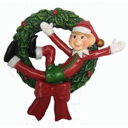 Item 483934 Pixie In Wreath Ornament