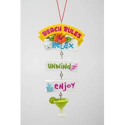 Item 483956 Beach Rules Ornament